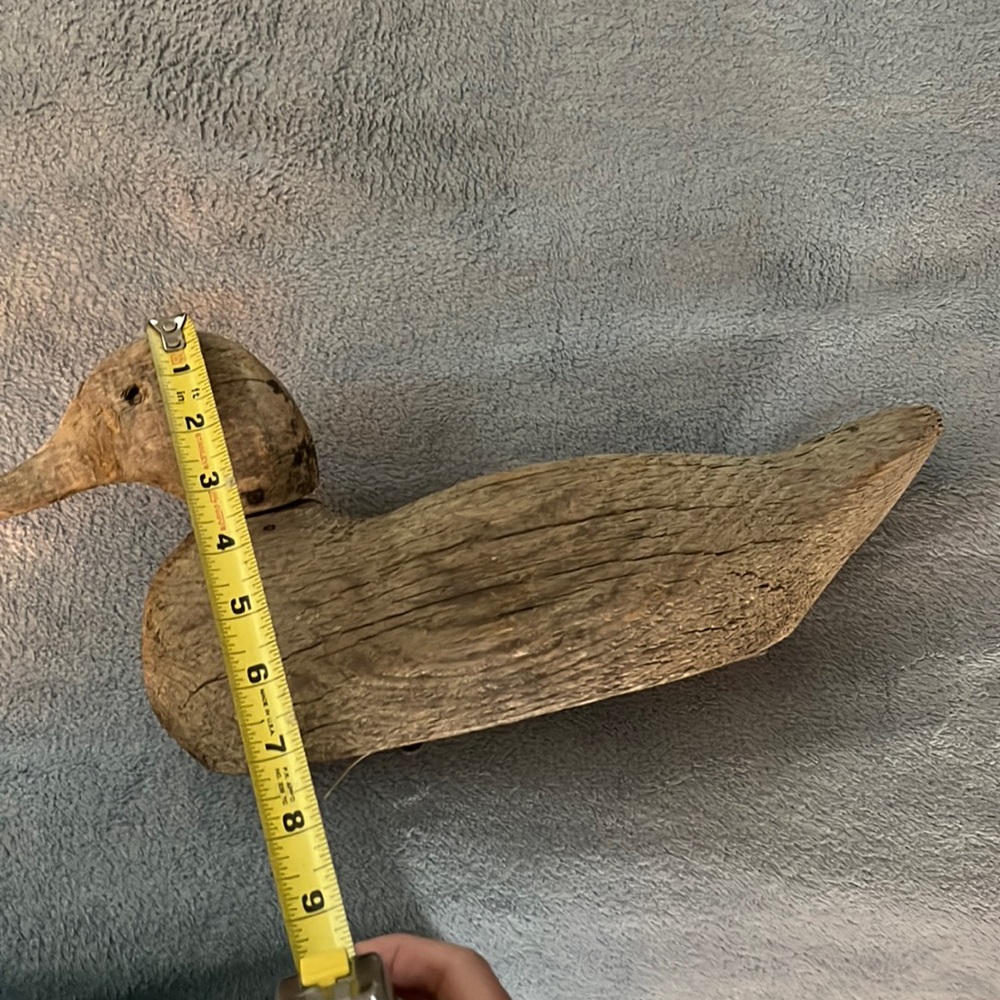 Vintage Duck Decoy - glass eye (one missing), Weighted, Wooden Head and Body